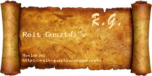 Reit Gusztáv névjegykártya